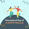 green minimalist International Day of Happiness instagram post